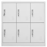 Light Gray Storage Locker Cabinet 35.4x17.7x36.4 Steel